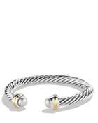 David Yurman Cable Classics Bracelet With Pearls And 14k Yellow Gold