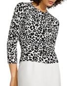 Karen Millen Soft Leopard Knit Cardigan