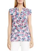 Two By Vince Camuto Abstract Floral Print Top