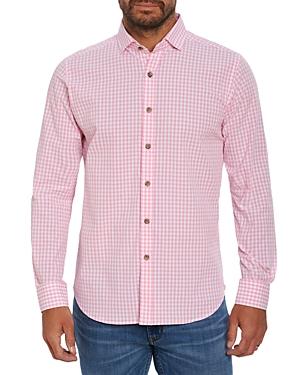 Robert Graham Conroe Cotton Blend Check Tailored Fit Button Down Shirt