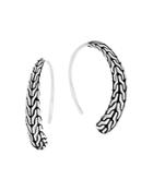 John Hardy Sterling Silver Classic Chain Silver Small Sweep Earrings