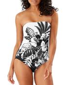 Tommy Bahama Hibiscus Bandeau One Piece Swimsuit