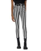 The Kooples Black And White Striped Slim Fit Jeans