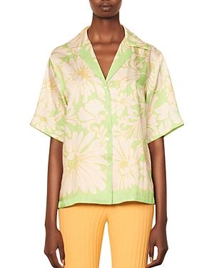 Sandro Limonade Daisy Print Shirt