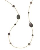 Ippolita 18k Yellow Gold Polished Rock Candy Black Shell Station Necklace, 37