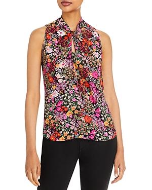 Status By Chenault Printed Crewneck Sleeveless Top