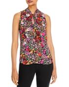 Status By Chenault Printed Crewneck Sleeveless Top