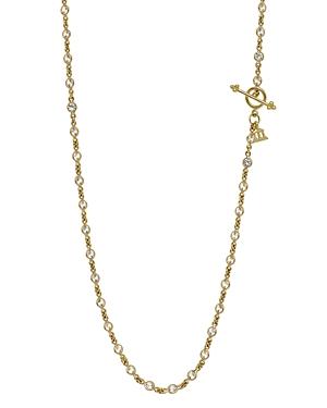 Temple St. Clair 18k Yellow Gold Classic Chain With Faceted White Sapphires, 18