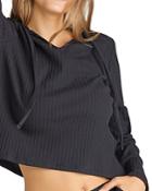 Yummie Ribbed Cropped Hoodie
