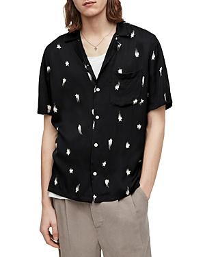 Allsaints Starburn Relaxed Fit Star Print Camp Shirt