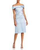 Teri Jon By Rickie Freeman Off The Shoulder Textured Dress