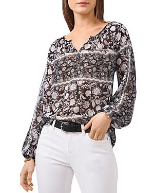 Vince Camuto Bella Printed Peasant Blouse