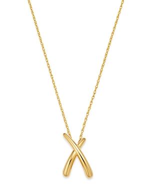 Bloomingdale's Medium X Pendant Necklace In 14k Yellow Gold, 18 - 100% Exclusive