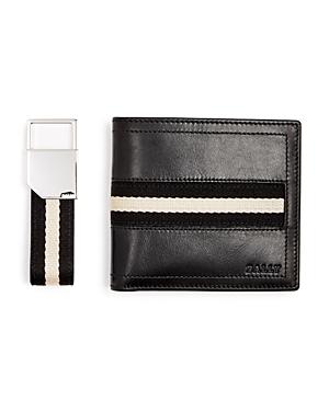 Bally Key Fob & Leather Bi-fold Wallet Gift Set