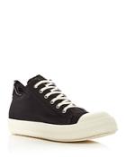 Drkshdw Rick Owens Men's Raw Edge Trim Low Top Sneakers