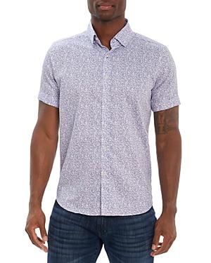 Robert Graham Park Shore Cotton Car Sketch Print Tailored Fit Button Down Shirt