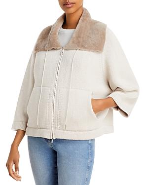 Fabiana Filippi Fur Collar Sweater Jacket