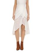 The Kooples English Embroidered-eyelet Tulip Skirt