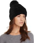 Maximilian Furs Mink Fur Hat With Fox Fur Pom-pom - 100% Exclusive
