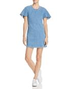 7 For All Mankind Flare-sleeve Denim Dress