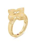 Roberto Coin 18k Yellow Gold Venetian Princess Diamond Quatrefoil Ring
