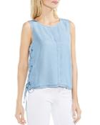 Vince Camuto Chambray Lace-up Top