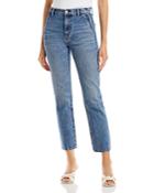 Alexanderwang.t High Rise Stovepipe Jeans In Vintage Medium Indigo