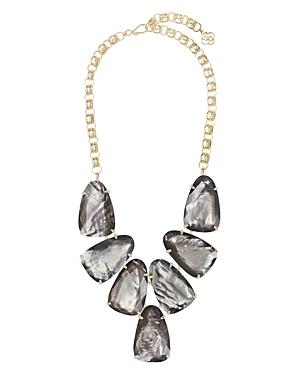 Harlow Gray Illusion Statement Necklace, 22