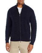 The Men's Store At Bloomingdale's Cotton Classic Fit Full-zip Cable Sweater - 100% Exclusive