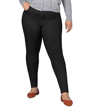 Jag Jeans Plus Valentina Pull On Jeans In Forever Black