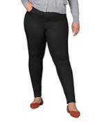 Jag Jeans Plus Valentina Pull On Jeans In Forever Black