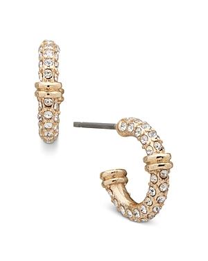 Lauren Ralph Lauren Pave Small C Hoop Earrings