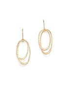 Bloomingdale's 14k Yellow Gold Hammered Oval Orbit Earrings - 100% Exclusive
