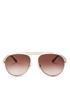 Dolce & Gabbana Women's Brow Bar Aviator Sunglasses, 57mm