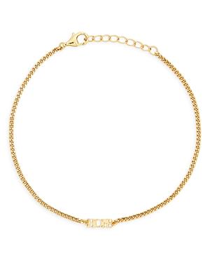 Argento Vivo Hope Curb Chain Bracelet In 14k Gold Plated Sterling Silver