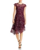 Donna Karan Asymmetric Hem Lace Dress