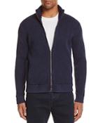 The Men's Store At Bloomingdale's Ribbed Cotton Zip Cardigan Sweater