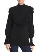 Aqua Ruffled Bishop-sleeve Sweater - 100% Exclusive