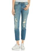 Frame Le Boy Distressed Straight-leg Jeans In Charter Alley