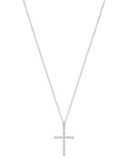 Bloomingdale's Diamond Milgrain Large Cross Pendant Necklace In 14k White Gold, 0.25 Ct. T.w. - 100% Exclusive