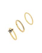 Allsaints Pave Celestial Charm Stack Rings, Set Of 3