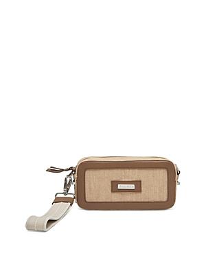 Peserico Leather & Fabric Crossbody