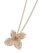 Pasquale Bruni 18k Rose Gold Petit Garden White & Champagne Diamond Pave Butterfly Pendant Necklace, 16.93