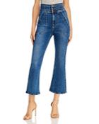 Frame Le Crop Flare Tiered-waist Jeans In Radford