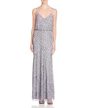 Adrianna Papell Petites Bead-embellished Blouson Gown