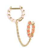 Baublebar Rosa Chained Huggie Hoops Single Earring In 18k Gold Plated Sterling Silver