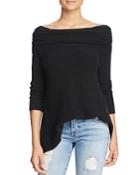 Free People Strawberry Fields Off-the-shoulder Sweater