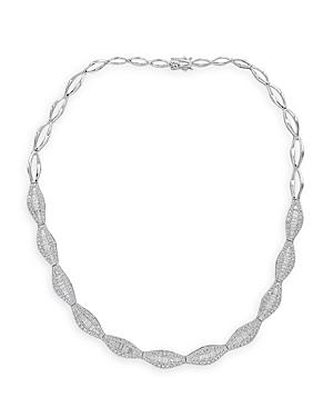 Bloomingdale's Diamond Luxe Round & Baguette Statement Necklace In 14k White Gold, 10.0 Ct. T.w. - 100% Exclusive