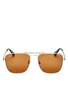 Gucci Caravan Brow Bar Square Sunglasses, 55mm