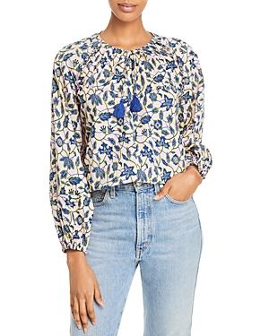 Derek Lam 10 Crosby Devon Cotton Tassel Tie Top